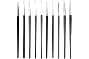 Katyjun 10 Stück Pinsel Malen Nach Zahlen Silikon, Modellbau Feine Miniatur Silikonpinsel Set für Acry Miniaturenl