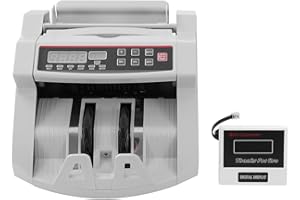 TOPWAY Banknote Counter, Automatic UV & MG Counterfeit Detector, Portable Multi Currency Bill Cash Money Counting Machine with LED Display for Banks Shops Retails
