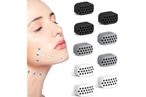 BDEPSTR 9 Pièces Machoire Musculation, Balles d'entraînement de Mâchoire, Exerciseur de Mâchoire Femmes Hommes, Solid Gum, Jawline Exercice Machoire pour Double Menton Beauté du Visage