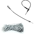 100 Pcs Security Lanyard Wire Loop for Security Tag, EAS Loss Prevention Antishoplifting Systems Accessories (Black)