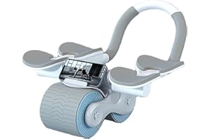 Ant Warrior Rodillo Abdominal, Ab Roller Wheel, Rodillo abdominales automático con función de rebote, Equipo de fitness para entrenamiento abdominal en el gimnasio en casa