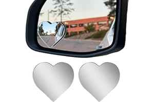 MENNYBACK 2 Pcs Cars Heart Shaped Blind Spot Mirrors Car Mirror Blindspot Adjustable Angle Removable Wide Angle Convex Rear View Mirror Blindspot Mirrors CarBlind Spot Mirrors CarAccessories for Cars Suvs