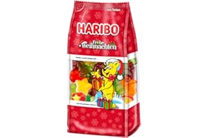 HARIBO Frohe Weihnachten Mix 300 g | Fruchtgummi Minibeutel im Weihnachtsdesign | Süßigkeiten-Mix für Nikolaus & Weihnachten – einzeln verpackt, glutenfrei, ohne künstliche Farbstoffe