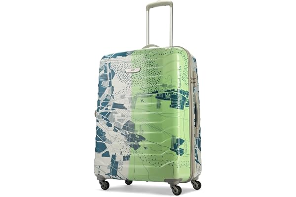 Skybags Large Trooper Size Abs Hardshell Luggage (75 Cm) Printed Luggage Inline Trolley Bag with 4 Wheels and Resetable Combination Lock Unisex, Green, Large