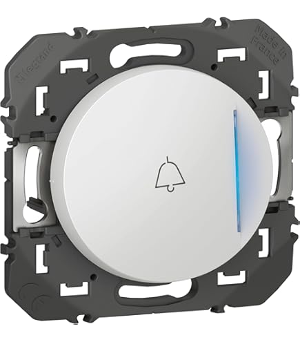 Bouton Poussoir Legrand Blanc – Porte-étiquette Galion – Réf 830 09 – Neuf De Stock