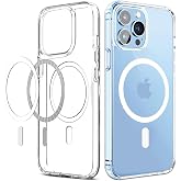 Ehr. iPhone 13 Pro Max Uyumlu Kamera Korumalı Magsafe Wireless Şarj &Ouml;zellikli Şeffaf Kılıf (Şeffaf, iPhone 13 Pro Max)