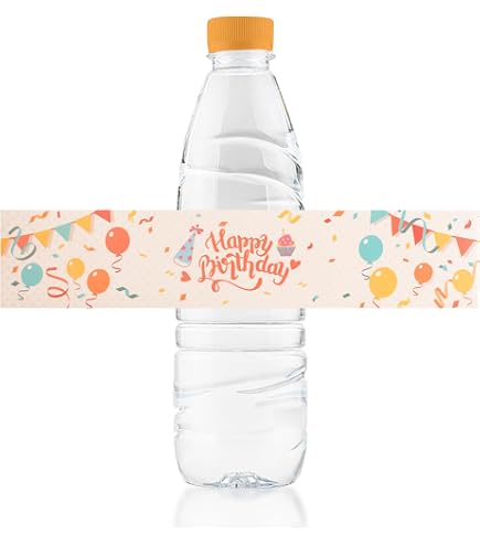 30 Étiquettes Papillon Pour Bouteilles D'Eau - Autocollants Joyeux Anniversaire - Déco De Fête Mignonne