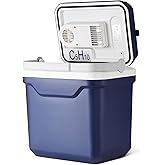 Amazon Basics - Frigorifero Portatile Elettrico, Frigorifero con Funzione Raffreddamento e Riscaldamento, 12 VCC/230 VCA per 