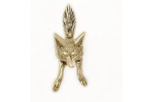 Castelion® Small Solid Brass Fox Door Knocker | High Quality Home Accessories | Decorative Home Accessory | Easy to Attach | Unique Home Decor | 15cm x 6cm