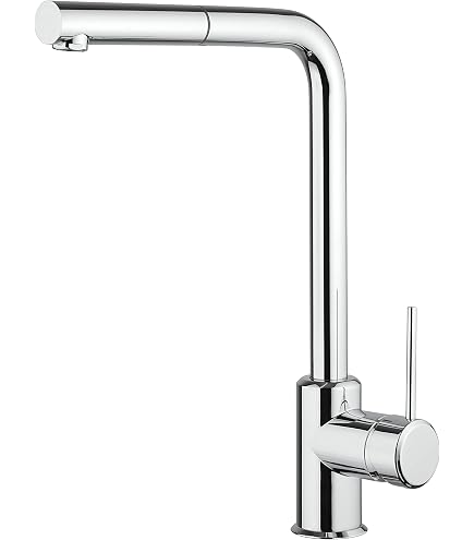Foro Incasso 35mm Rubinetto Cucina Elleci Granitek Bianco - Bocca Estraibile Con Design Moderno Rubinetto Bianco Bocca Estraibile - 2