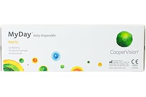 MYDAY Daily disposable Torisch Tageslinsen weich, 30 Stück / BC 8.6 mm / Dia 14.5 mm / CYL -1,25 / ACHSE 100 / +0.5 Dioptrien