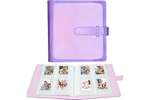 CREFOTU 256 Pockets Photo Album for Fujifilm Instax Mini LiPlay 12 11 90 70 9 8+ 8 7S Instant Camera/Mini Link SP-1 Printer, Polaroid Snap Touch PIC-300 Z2300 Mint Camera Printer (Magic Purple)
