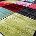 Kids' Rug - Squared Design - Multicoloured - Mottled Red Pink Green Blue, Size:80x150 cm
