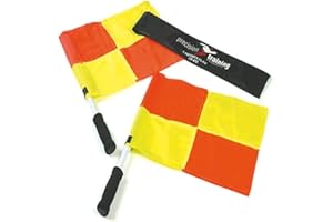 Precision - Ensemble Drapeaux pour juge de touche - Adulte (Taille unique) (Jaune/Orange/Noir)