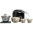 fanquare Good Luck Portable Tea Sets for Adults, Chinese Travel Tea Sets, Porcelain Vintage Tea Service for Gifts