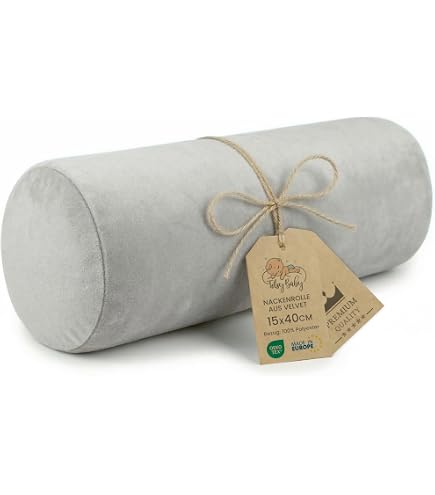 Prasacco Lot de 2 housses de traversin, 41 x 15 cm, en satin synthétique, gris, avec fermeture éclair, pour traversin, en mousse à mémoire de forme et rouleaux de nuque Prasacco Lot de 2 housses de traversin, 41 x 15 cm, en satin synthétique, gris, avec fermeture éclair, pour traversin, en mousse à mémoire de forme et rouleaux de nuque