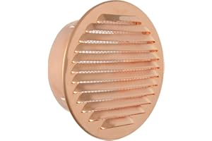 La Ventilazione GTR125R Griglia Tonda da Incasso, Rame, 150 mm