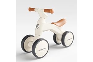 Maydolly Baby Balance Bike, Toddler Balance Bike for 1 Year Old Boys Girls, 4 Wheels Toddler First Bike, First Birthday Gifts for 10-36 Month