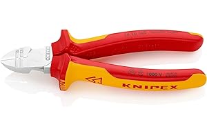 Knipex Alicates de corte diagonal con función de pelacables cromado, aislados con fundas multicomponentes, según norma VDE 160 mm (cartulina autoservicio/blíster) 14 26 160 SB