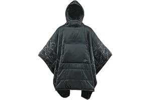 therm-a-rest Honcho Poncho Portable Hooded Blanket, Black Forest Print, One Size