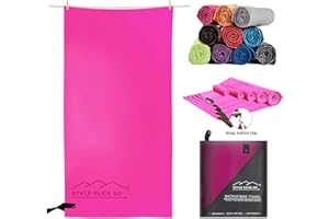 Style Slice Asciugamani microfibra, Telo Palestra Campeggio di Viaggio,Assorbente Asciugatura Rapida Telo Mare，Compatto & Ultraleggero - 3 Taglie，7 Colori