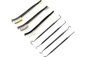 SHFSDHF Drahtbürste Set Mini Drahtbürste Set Klein Drahtbürste Drahtbürsten Borsten Edelstahl Drahtbürste Drahtbürste griffe Mini Reinigung Drahtbürste Drahtbürsten-Set mit Borsten für Rost reinigen 7 Stück