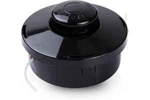 Yesmin Petrol Strimmer Replacement Bump Feed Line Spool String Trimmer Head (Black)