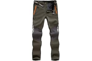 7VSTOHS Pantaloni da Trekking Comodi da Uomo Pantaloni Caldi Antivento Pantaloni Casual da Arrampicata Inverno/Autunno/Primavera/Estate
