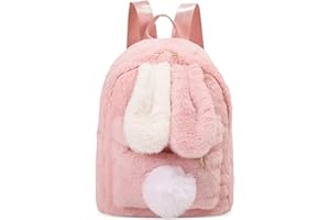 HuiYStar Sacs à Dos Mignons en Forme de Lapin pour Filles et Femmes,Sac à Dos Mignon avec Oreilles de Lapin,Cartable Moelleux