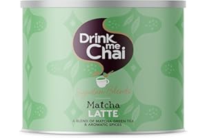 Drink Me Chai Signature Blends Matcha Latte 1kg (Pack of 1) Just Add Milk | Made with Authentic & Aromatic Spices & Matcha Green Tea Powder | 50 Servings