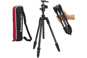 Manfrotto Befree Advanced AS, Camera Tripod, Twist Lock, Compatible with Arca-Swiss, Portable, Compact Travel Tripod Kit, Ball Head, Carbon Photo Support, for DSLR, Mirrorless, Camera Accessories