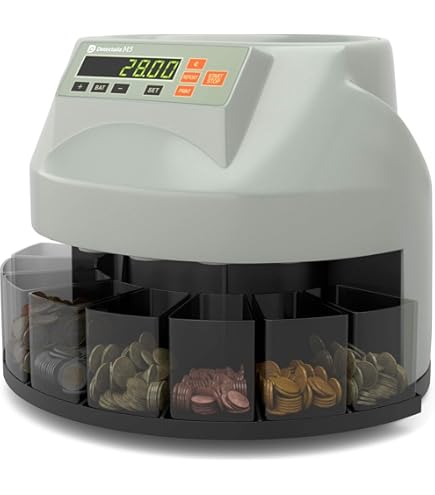 Safescan 1550 Coin Counter That Rapidly Counts Sorted Coins - Robust Money Counting Machine For High-Volume Coin Counting - Sorted Counting Machine For All Round Coins And Tokens