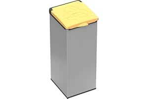 Mongardi 7413C01 4' Otto Portasacco Raccolta Differenziata, Giallo/Grigio, 32 x 35 x 80 cm
