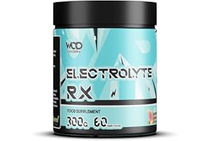 Electrolyte RX Premium Electrolyte Blend Highly Dosed Electrolyte Profile for Fitness and Sport | Low Calorie Electrolyte Powder | 300g Tub WOD Powders (Rasberry Lemonade)