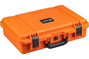 Lykus HC-4410 Waterproof Hard Case with Customizable Foam Insert, Interior Size 44x29x12 cm, Suitable for up to 16" Laptop,Starlink Mini,Keyboard,Drill,Audio Mixer,mic,Flashlight,and More