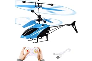 FORMIZON Elicottero Telecomandato, Elicottero Infrarossi Controllata con Luce a LED, Elicottero RC Giocattolo Regalo per Bambini, Altitude Hold Aereo Elicottero Radiocomandato con USB Carica (Blu)
