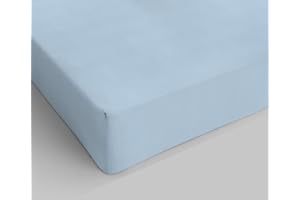 MB HOME ITALY Lenzuolo sotto con angoli Max Color, Azzurro, Matrimoniale 170x200cm