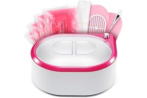 YAOBLUESEA Paraffin Bath, Paraffin Wax with 4 x 200 g of Paraffin + 1 x Gloves + 1 x Brush + 1 x Thermal Insulation Grid + 50 Disposable Bags