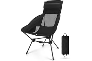 Diealles Shine Krzesło kempingowe, ultralekkie, składane krzesła kempingowe, małe wymiary po spakowaniu, na piknik, wędrówki, wędkowanie