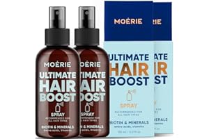 Moerie Ultimate Mineral Hair Growth Spray – For Longer, Thicker, Fuller Hair - with Biotin & Caffeine - Vegan Hair Products – Paraben Free – All Hair Types – Reverse Hair Loss - 2 Months Supply