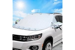 UNZIPP Copri Parabrezza Auto, 10 Magnete Copri Vetro Auto Ghiaccio, Grandi Dimensioni Telo Antighiaccio Per Auto con Copertura Specchietto Retrovisore, Contro Neve, Ghiaccio, Gelo, Anti UV, (220x155x128cm)