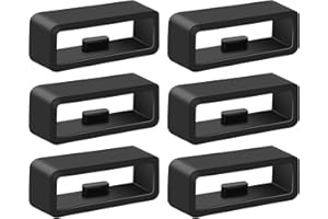 Mugust 6 Stück Uhrenarmband Schlaufe, 20mm Silikon Verschlussring für Garmin Vivoactive 5/3 Armband, Garmin Venu Sq/Venu Sq 2/Sq 2 Music/Venu 2 Plus, Forerunner 55/165/245, Armbänder Keeper