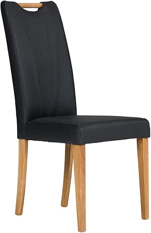 Massivum 2er Set Esszimmer Stuhl Pennsylvania 46x100x60 Cm Bezug Spalt Leder Schwarz Und Gestell Holz Massiv Buche Lackiert Amazon De Kuche Haushalt