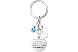 SAMORION "A Volte Dimentichi Di Essere Fantastico" Portachiavi Regalo Ispiratore Nome Lettera Iniziale Portachiavi Per La Laurea Di Compleanno Della Ragazza Delle Donne Portachiavi Anniversario Di Natale