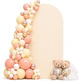 Backdrop for Wedding Arch, Cover Only, No Frame, 100 x 200 cm, Beige | Double sided stretch cover for weddings, birthdays and