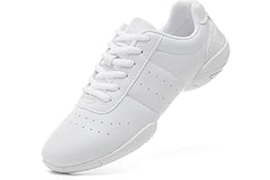 DADAWEN Women's Girls' Lace-up Split Sole Dance Trainers Jazz Sneakers