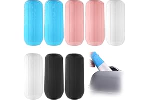 WOOXDYUK Zestaw 8 elastycznych pokrowców na butelki do podróży, silikonowe osłony na butelki do podróży, akcesoria do bagażu dla kobiet i mężczyzn, artykuły toaletowe w rozmiarze podróżnym