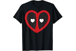 Marvel Deadpool Heart Mask Valentine's Day Camiseta