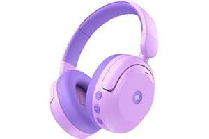 iClever BTH20 Active Noise Cancelling Headphones for Kids, 60H Play Time,Type C Fast Charging, Safe Volume 80dBA, Bluetooth5.4, Kids Headphones Wireless for iPad Tablet Airplane