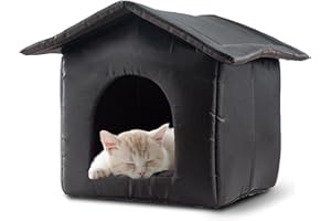 TONGFENG Outdoor Cat House | Waterproof Cat House Outdoor | Oxford Dirt Resistant Cat Kennels for Outside | Foldable Portable Dog Kennel | Waterproof Cat Shelter for Wild Cats, Strays Cats, Small Dogs